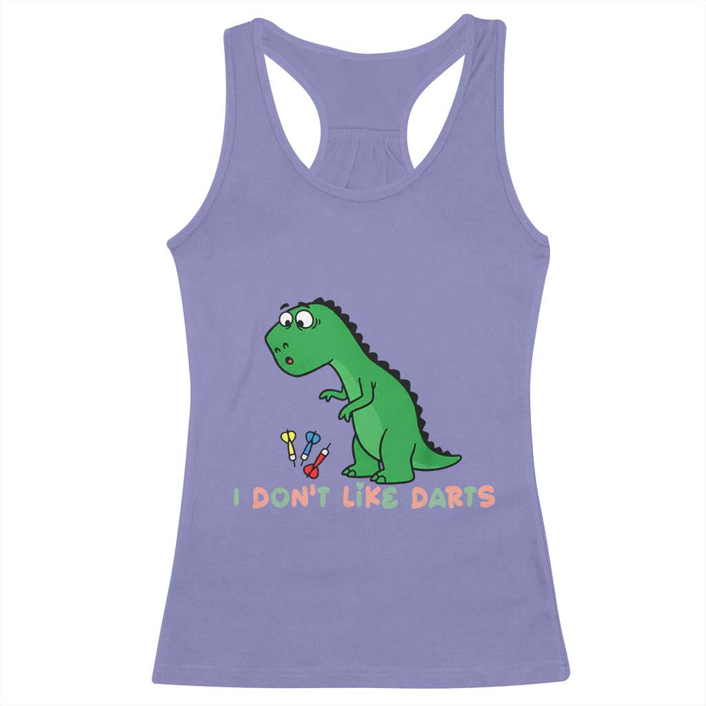 Funny Dinosaur Short Arms Problem Racerback Tank Top I Do Not Like Darts - Wonder Print Shop