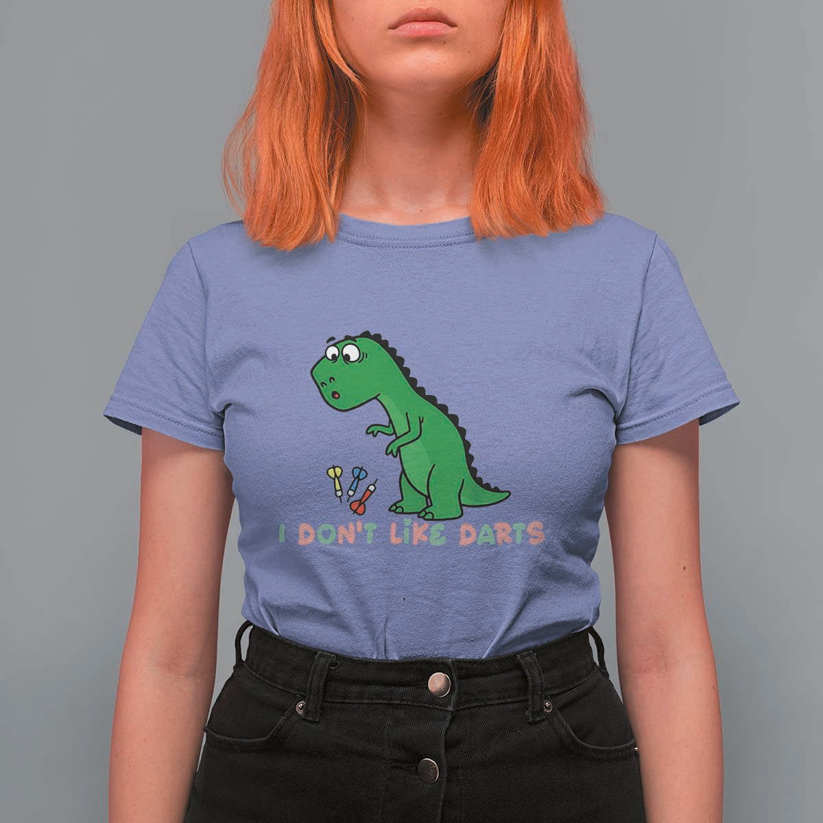 Funny Dinosaur Short Arms Problem T Shirt For Women I Do Not Like Darts - Wonder Print Shop