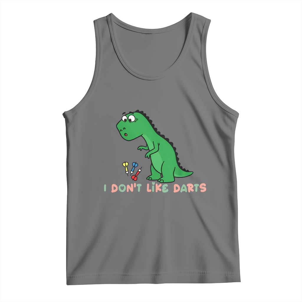 Funny Dinosaur Short Arms Problem Tank Top I Do Not Like Darts - Wonder Print Shop