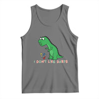 Funny Dinosaur Short Arms Problem Tank Top I Do Not Like Darts - Wonder Print Shop
