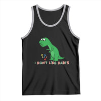 Funny Dinosaur Short Arms Problem Tank Top I Do Not Like Darts - Wonder Print Shop