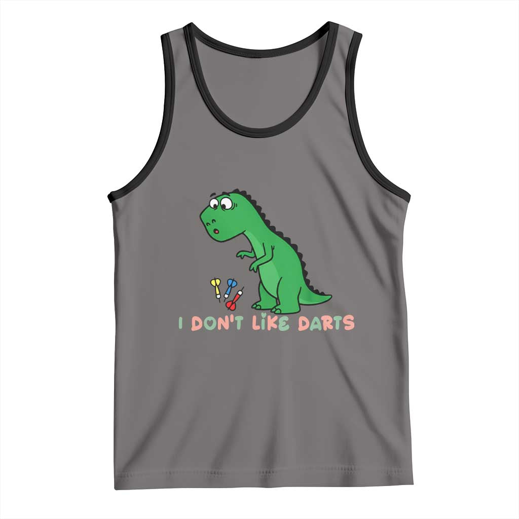 Funny Dinosaur Short Arms Problem Tank Top I Do Not Like Darts - Wonder Print Shop