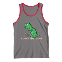Funny Dinosaur Short Arms Problem Tank Top I Do Not Like Darts - Wonder Print Shop