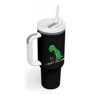 Funny Dinosaur Short Arms Problem Tumbler With Handle I Do Not Like Darts - Wonder Print Shop