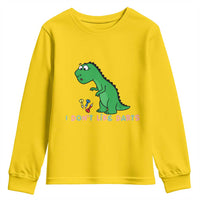 Funny Dinosaur Short Arms Problem Youth Sweatshirt I Do Not Like Darts - Wonder Print Shop