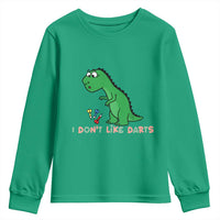 Funny Dinosaur Short Arms Problem Youth Sweatshirt I Do Not Like Darts - Wonder Print Shop