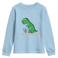 Funny Dinosaur Short Arms Problem Youth Sweatshirt I Do Not Like Darts - Wonder Print Shop