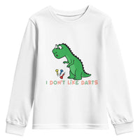 Funny Dinosaur Short Arms Problem Youth Sweatshirt I Do Not Like Darts - Wonder Print Shop
