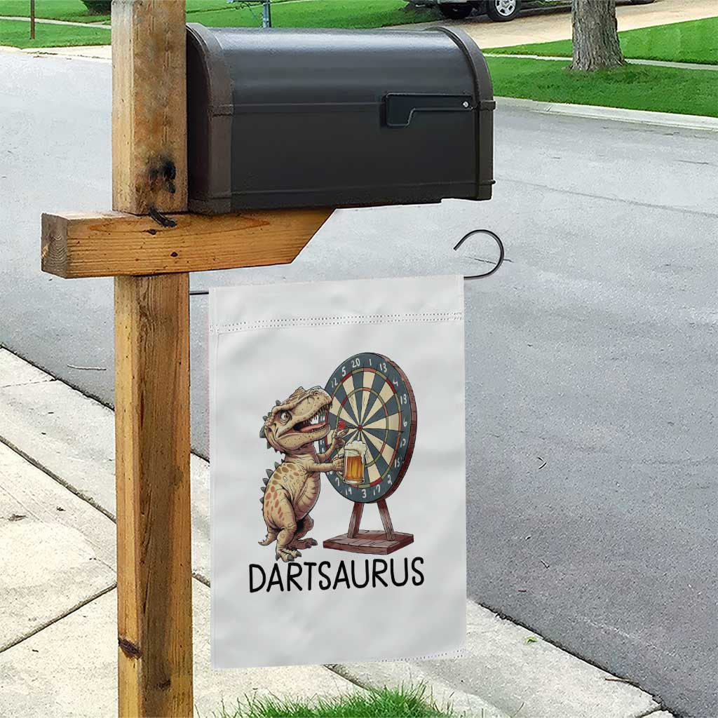 Dartsaurus Garden Flag Funny Dinosaur Dart Player Gift - Wonder Print Shop
