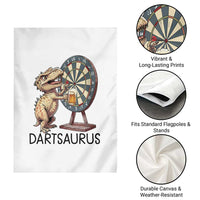 Dartsaurus Garden Flag Funny Dinosaur Dart Player Gift - Wonder Print Shop