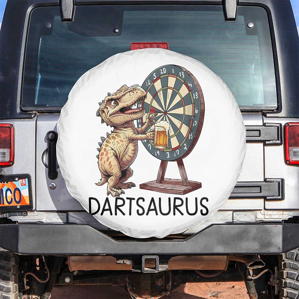 Dartsaurus Spare Tire Cover Funny Dinosaur Dart Player Gift - Wonder Print Shop
