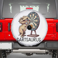 Dartsaurus Spare Tire Cover Funny Dinosaur Dart Player Gift - Wonder Print Shop