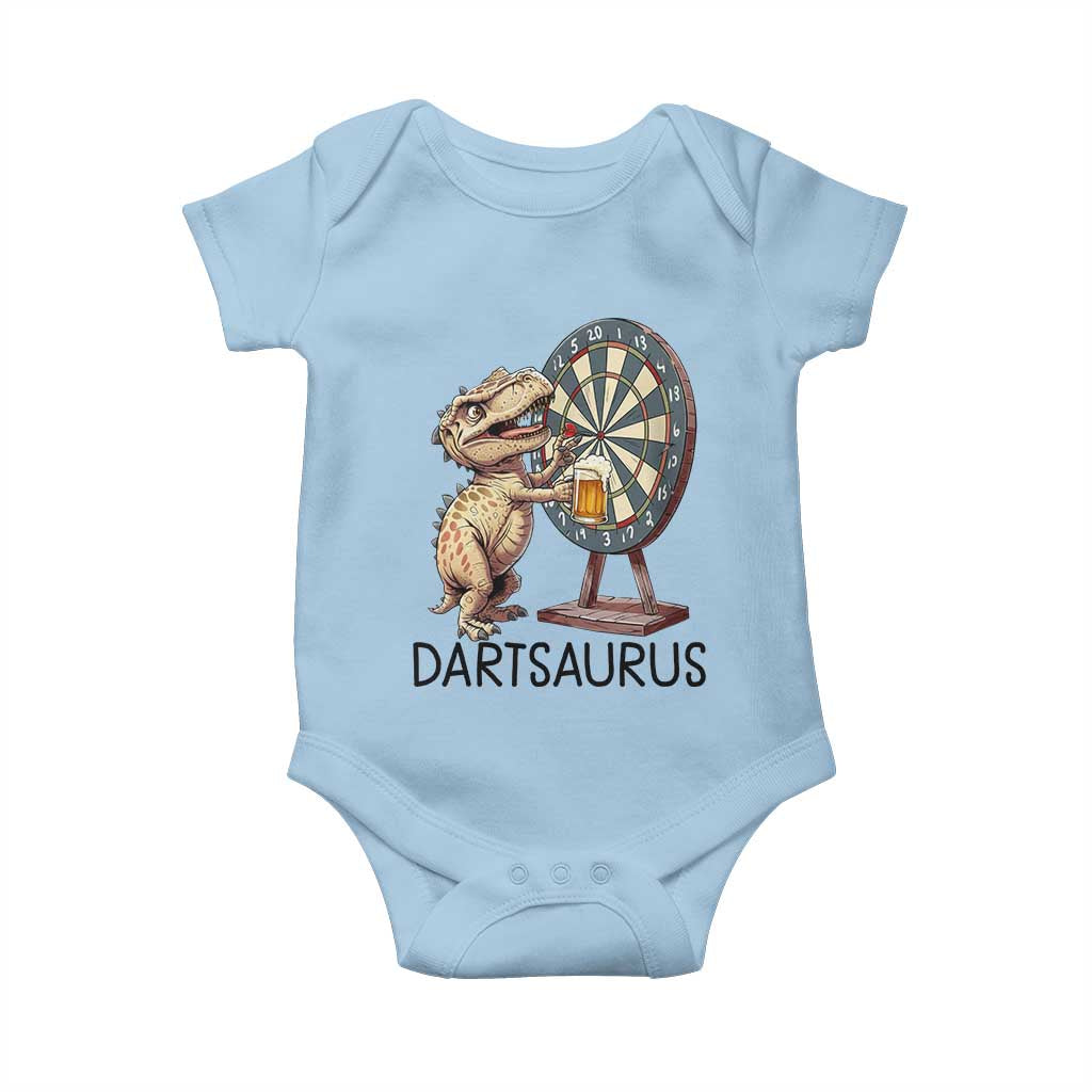 Dartsaurus Baby Onesie Funny Dinosaur Dart Player Gift - Wonder Print Shop