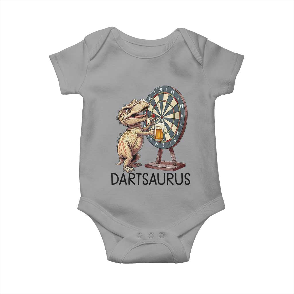 Dartsaurus Baby Onesie Funny Dinosaur Dart Player Gift - Wonder Print Shop