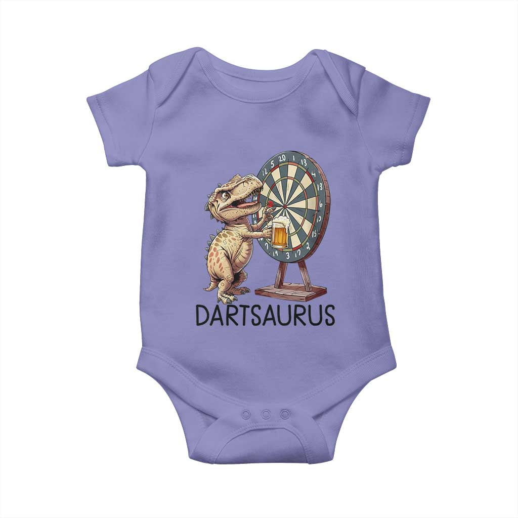 Dartsaurus Baby Onesie Funny Dinosaur Dart Player Gift - Wonder Print Shop