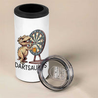 Dartsaurus 4 in 1 Can Cooler Tumbler Funny Dinosaur Dart Player Gift - Wonder Print Shop