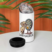 Dartsaurus 4 in 1 Can Cooler Tumbler Funny Dinosaur Dart Player Gift - Wonder Print Shop