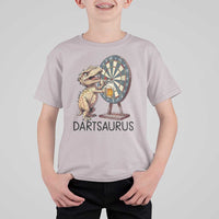 Dartsaurus T Shirt For Kid Funny Dinosaur Dart Player Gift - Wonder Print Shop