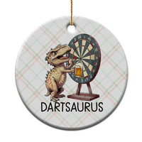 Dartsaurus Ceramic Ornament Funny Dinosaur Dart Player Gift - Wonder Print Shop