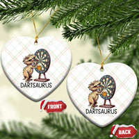 Dartsaurus Ceramic Ornament Funny Dinosaur Dart Player Gift - Wonder Print Shop