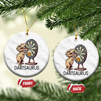 Dartsaurus Ceramic Ornament Funny Dinosaur Dart Player Gift - Wonder Print Shop