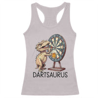 Dartsaurus Racerback Tank Top Funny Dinosaur Dart Player Gift - Wonder Print Shop