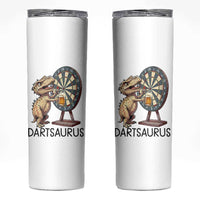 Dartsaurus Skinny Tumbler Funny Dinosaur Dart Player Gift - Wonder Print Shop