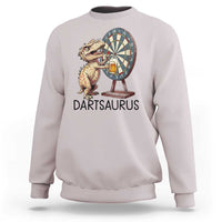 Dartsaurus Sweatshirt Funny Dinosaur Dart Player Gift - Wonder Print Shop
