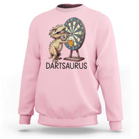 Dartsaurus Sweatshirt Funny Dinosaur Dart Player Gift - Wonder Print Shop