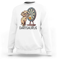 Dartsaurus Sweatshirt Funny Dinosaur Dart Player Gift - Wonder Print Shop