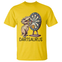 Dartsaurus T Shirt Funny Dinosaur Dart Player Gift - Wonder Print Shop
