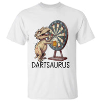 Dartsaurus T Shirt Funny Dinosaur Dart Player Gift - Wonder Print Shop