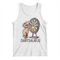 Dartsaurus Tank Top Funny Dinosaur Dart Player Gift - Wonder Print Shop