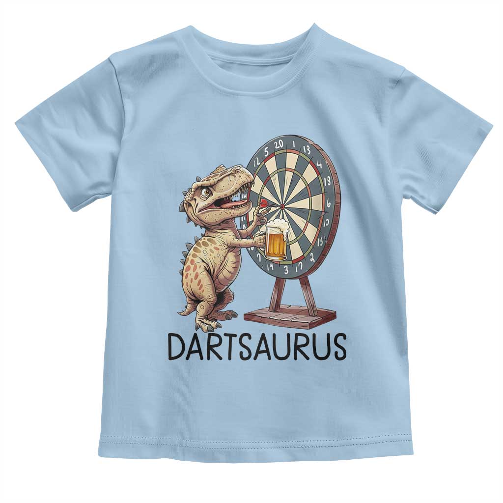 Dartsaurus Toddler T Shirt Funny Dinosaur Dart Player Gift - Wonder Print Shop