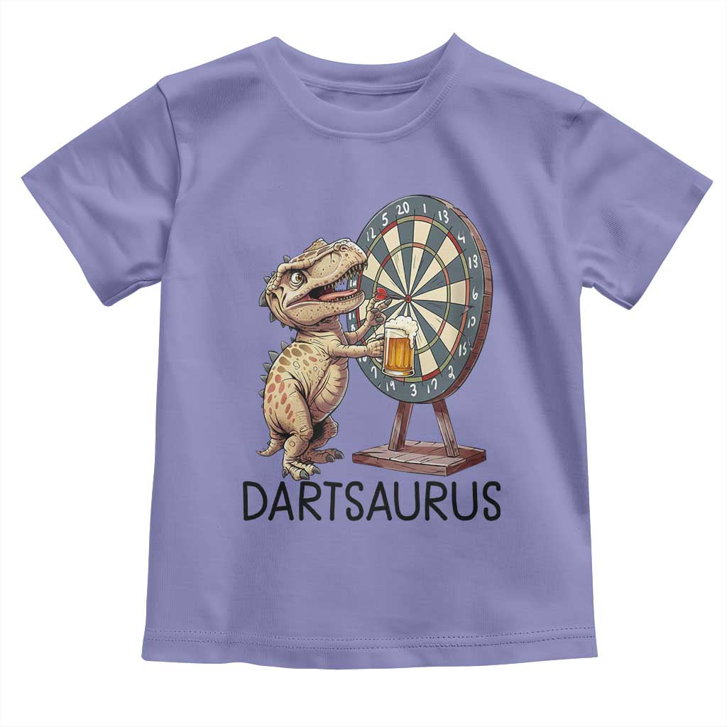Dartsaurus Toddler T Shirt Funny Dinosaur Dart Player Gift - Wonder Print Shop
