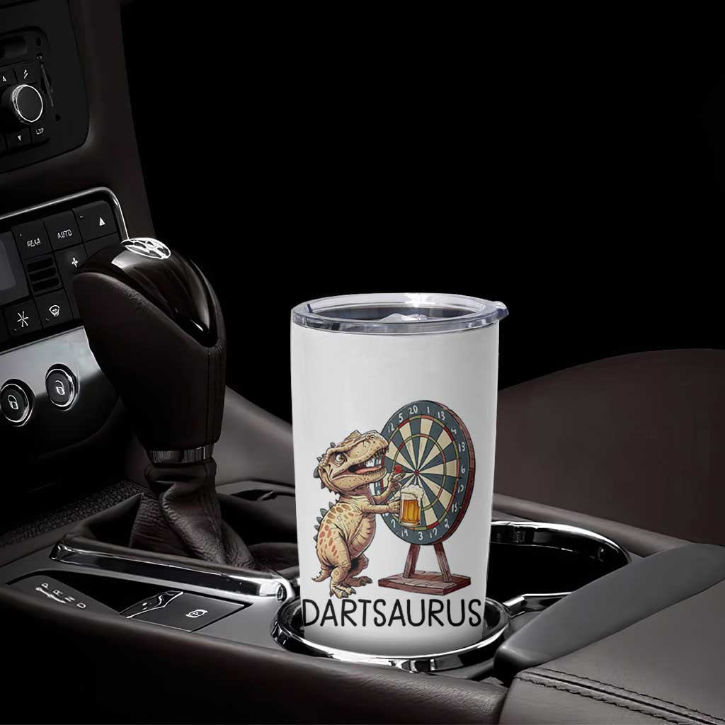 Dartsaurus Tumbler Cup Funny Dinosaur Dart Player Gift - Wonder Print Shop