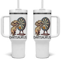 Dartsaurus Tumbler With Handle Funny Dinosaur Dart Player Gift - Wonder Print Shop