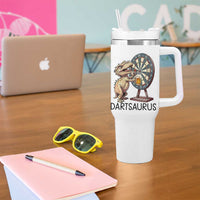 Dartsaurus Tumbler With Handle Funny Dinosaur Dart Player Gift - Wonder Print Shop