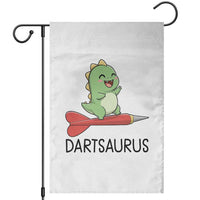 Cute Dartsaurus Playing Dart Garden Flag Dinosaur Lover Gift - Wonder Print Shop