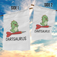 Cute Dartsaurus Playing Dart Garden Flag Dinosaur Lover Gift - Wonder Print Shop
