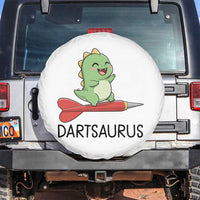 Cute Dartsaurus Playing Dart Spare Tire Cover Dinosaur Lover Gift - Wonder Print Shop