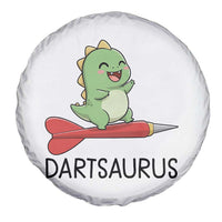 Cute Dartsaurus Playing Dart Spare Tire Cover Dinosaur Lover Gift - Wonder Print Shop