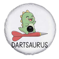 Cute Dartsaurus Playing Dart Spare Tire Cover Dinosaur Lover Gift - Wonder Print Shop