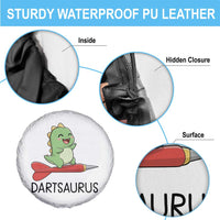 Cute Dartsaurus Playing Dart Spare Tire Cover Dinosaur Lover Gift - Wonder Print Shop