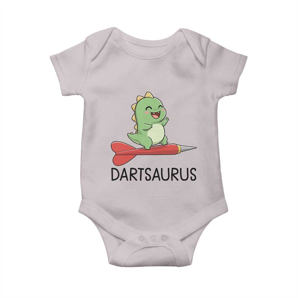 Cute Dartsaurus Playing Dart Baby Onesie Dinosaur Lover Gift - Wonder Print Shop