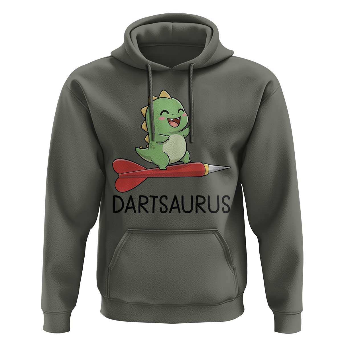 Cute Dartsaurus Playing Dart Hoodie Dinosaur Lover Gift - Wonder Print Shop