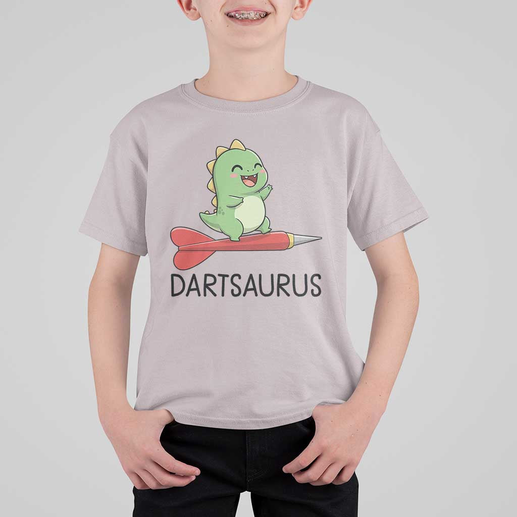 Cute Dartsaurus Playing Dart T Shirt For Kid Dinosaur Lover Gift - Wonder Print Shop