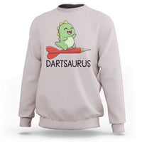 Cute Dartsaurus Playing Dart Sweatshirt Dinosaur Lover Gift - Wonder Print Shop