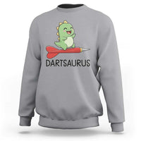 Cute Dartsaurus Playing Dart Sweatshirt Dinosaur Lover Gift - Wonder Print Shop