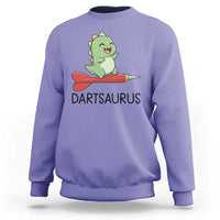 Cute Dartsaurus Playing Dart Sweatshirt Dinosaur Lover Gift - Wonder Print Shop